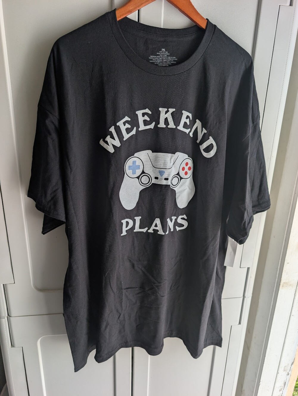 Weekend Plans Graphic PlayStation Gaming T-Shirt - Black